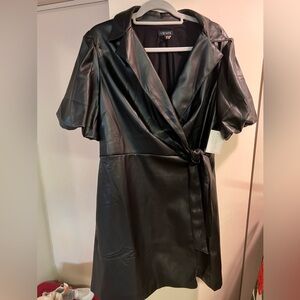 1.State faux leather black dress XL